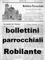 alcuni bollettini parrocchiali di Robilante