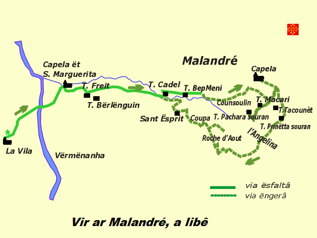 mapa dar Malandre a libê