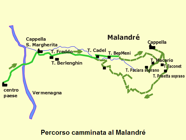 mappa del Malandr in italiano