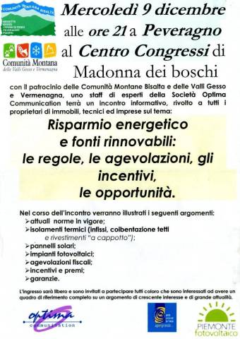 manifesto serata sul risparmio energetico